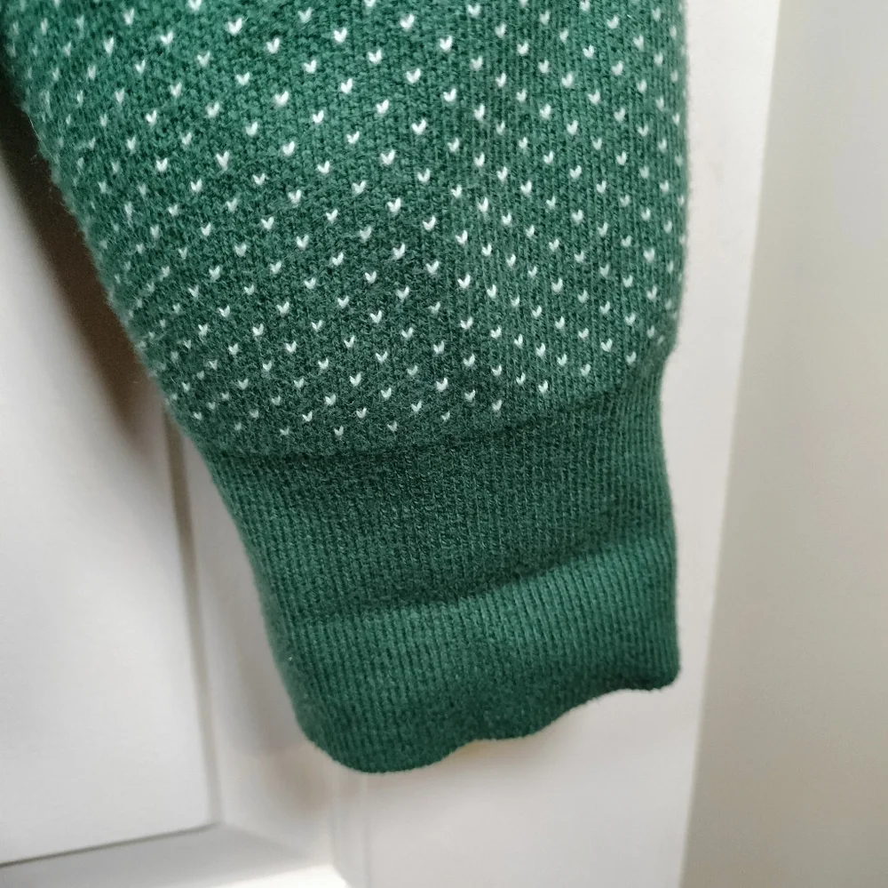 Bonobos Men's Large‎ Cotton Cashmere Birdseye Quarter Zip Sweater Green Pullover